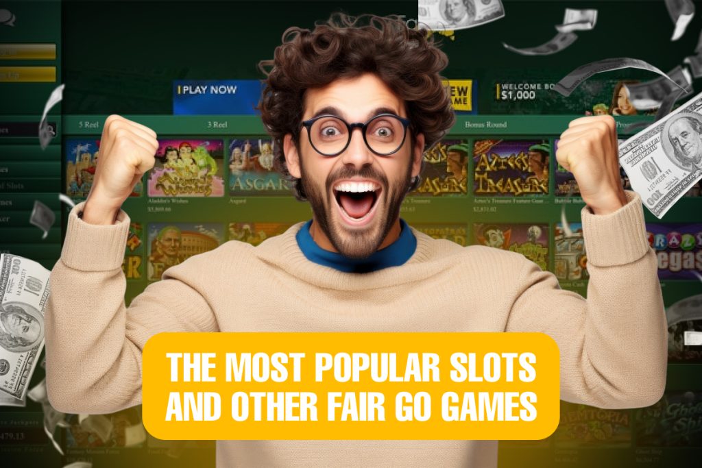 A vibrant display of popular slot machines and various Fair Go games, showcasing excitement and entertainment options.